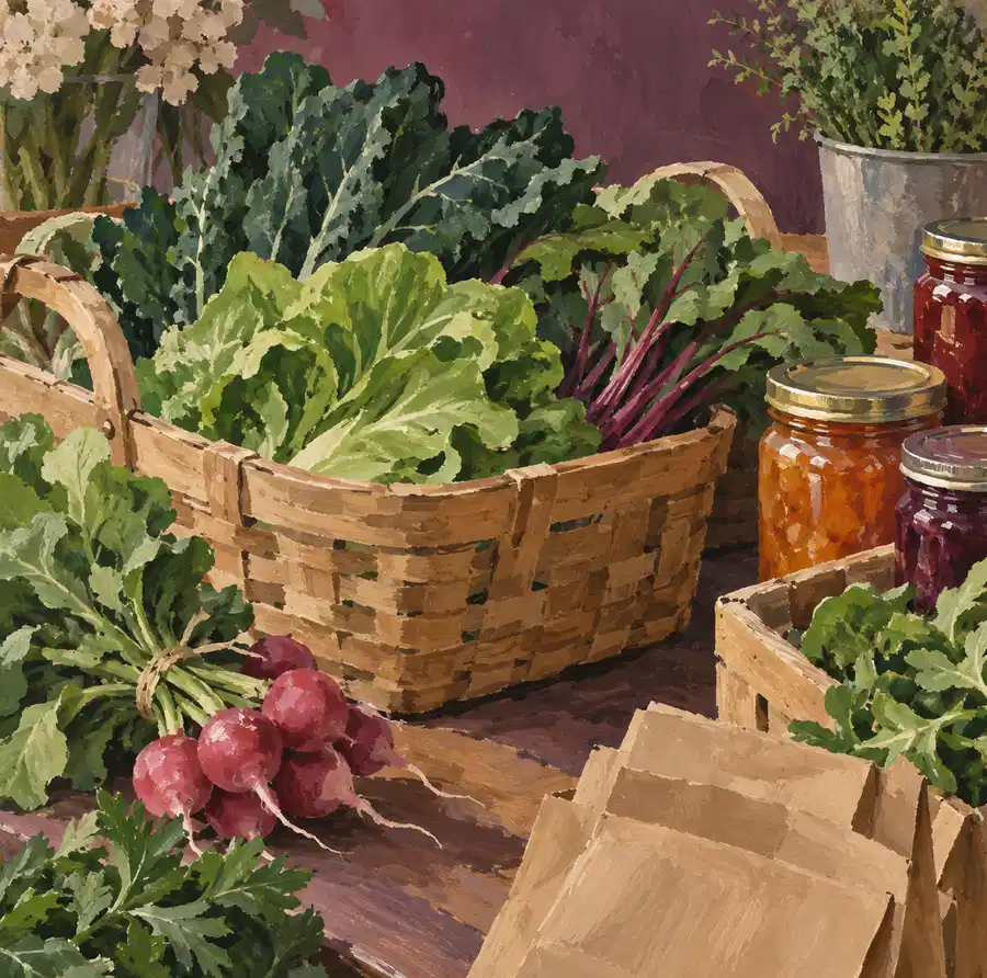 Illustration of specialty markets equipment and workspace